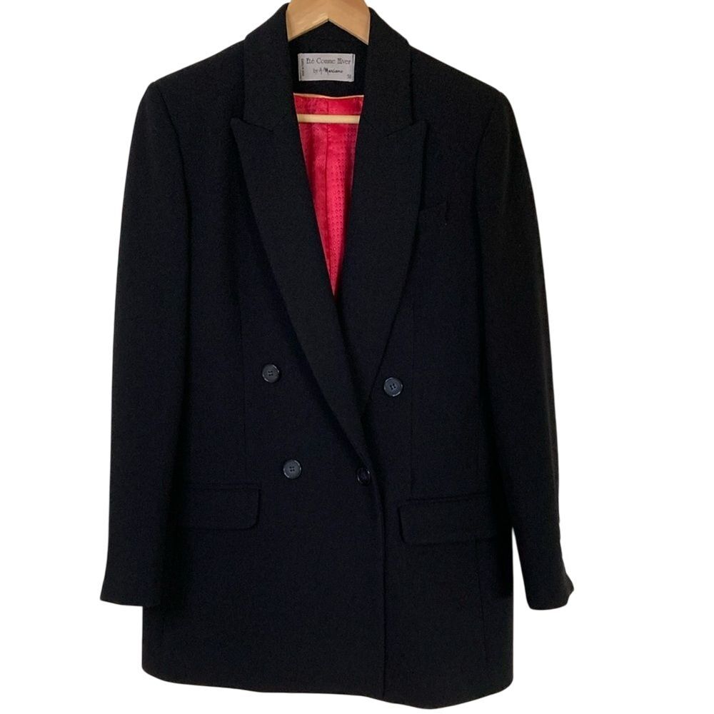 Été Comme Hiver by A.Marciano Womens Blazer Size 38 French US‎ S Black Long